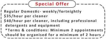 Get Regular Domestic weekly/fortnightly Special Offer Get Regular Domestic weekly/fortnightly Special Offer